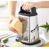 Stainless Steel Cheese Grater 9in 4 Sides, Perfect Grater For Parmesan Cheese. Vegetables, Ginger- Dishwasher Safe, Durable Random Color