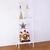 Metal 4 Shelf Bookcase, Multifunctional Ladder-Shaped Plant Flower Stand Rack Bookrack Storage Shelves, Ivory RT